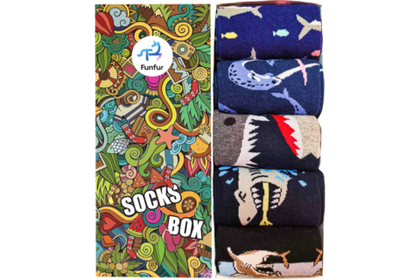 Носки мужские Funfur Shark в наборе 5 пар