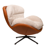 Кресло BLISS оранж/серый, экокожа, шенилл