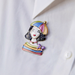 Брошь Shadore Девочка в берете XZ1479.27 M/G