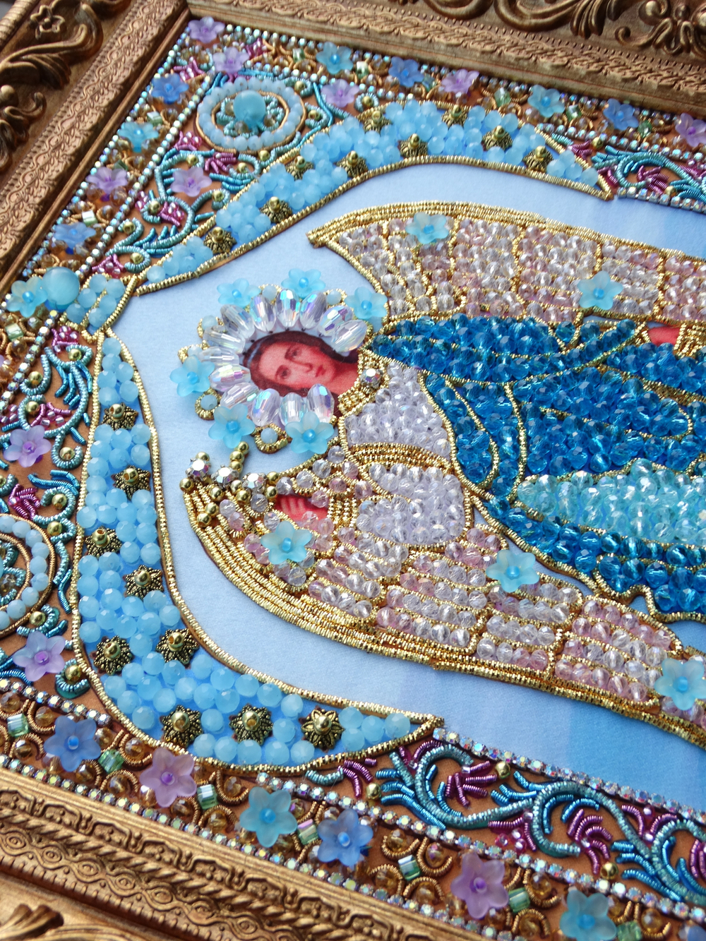 И-24а Набор для вышивания хрустальными камнями Ангел Хранитель домашнего очага (мал.)