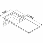 Раковина AM.PM X-Joy 120 L M85AWPL1201WG с местом под стиральную машину Белая