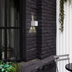 ULU-S55B-2x3W-3000K+4000K+6000K IP65 WHITE Светильник светодиодный уличный. Архитектурный накладной. С переключателем цвета свечения. Теплый3000K-Белый4000K-Дневной6000K. Корпус белый. TM Uniel