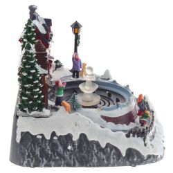 GAEM Фигурка декоративная "Рождество" (4 мелодии, подсвет, движ, фонтан 3xAA н/п, +USB), L26,5 W23 H19 см