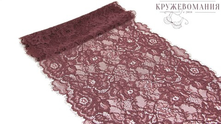 Эластичное кружево, 22 см, ирландский кофе, (Арт: EK-2524), м