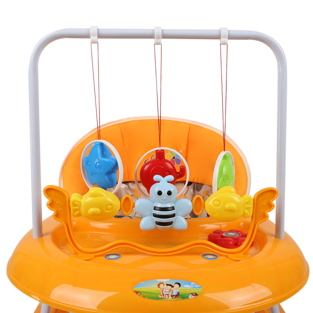 Ходунки "BUGGY C", 6 силиконовых колес, муз. (Alis) (оранжевый)