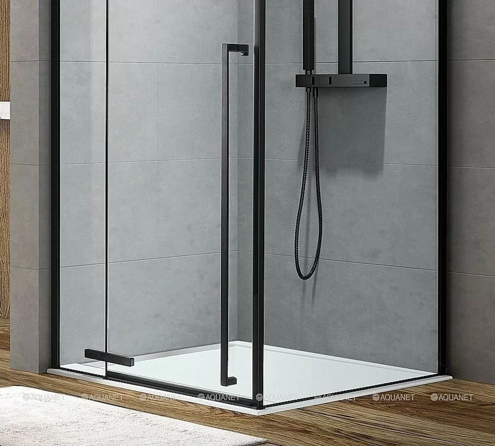 Душевой уголок Aquanet Ideal AE-AXC94MB-S-B 140x90 стекло прозрачное/профиль черный
