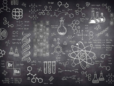 ШКОЛЬНАЯ ДОСКА ХИМИЯ №1 фон неопреновый
