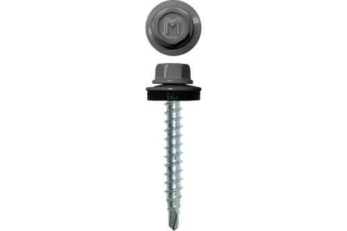 Саморез кровельный Daxmer 4,8х35 RAL 7004 (250) сверло №1