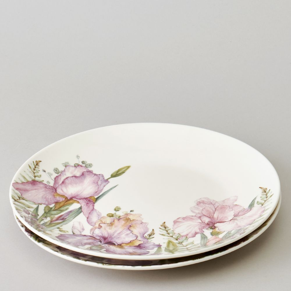 НАБОР ТАРЕЛОК ЗАКУСОЧНЫХ LEFARD "IRISES" 2 ШТ. 20,5*2 СМ (КОР=16НАБ.)