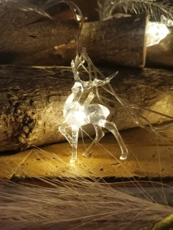 Гирлянда новогодняя / Олени светящиеся / Елочная / LED