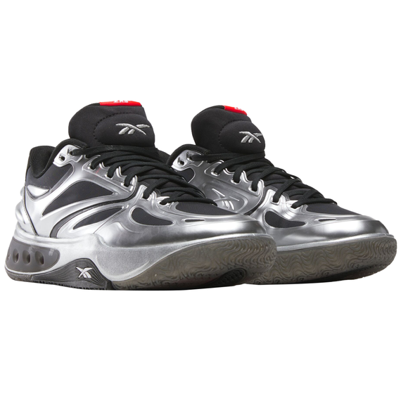 Reebok Engine A Баскетбольные кроссовки Низкие Топ Черно-серебристые Унисекс