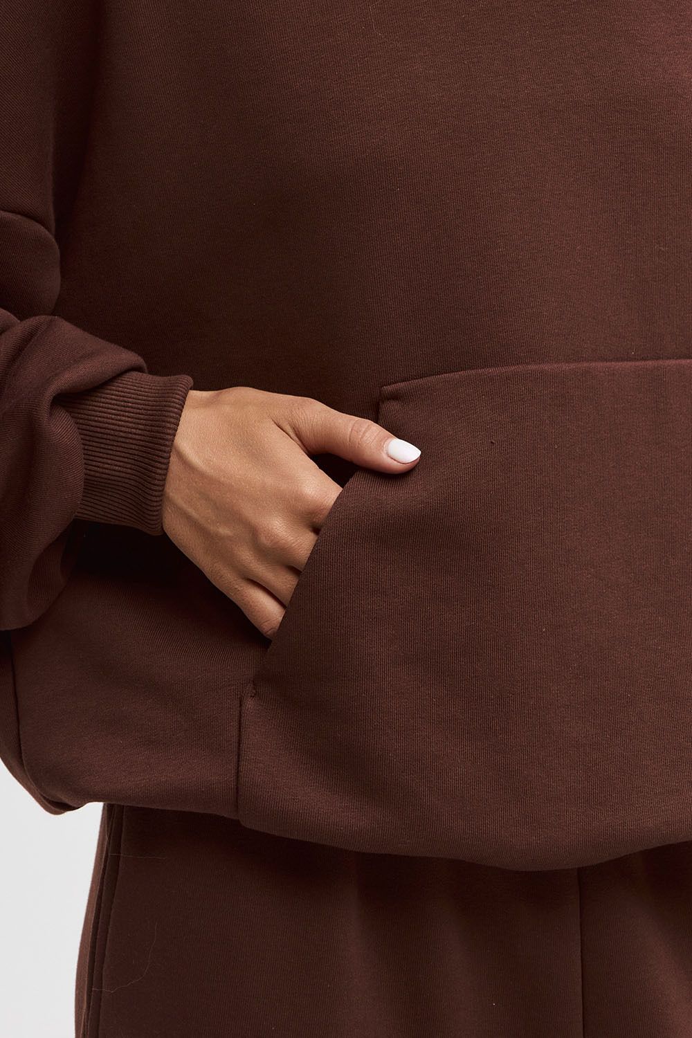 Худи свободного кроя шоколадного цвета