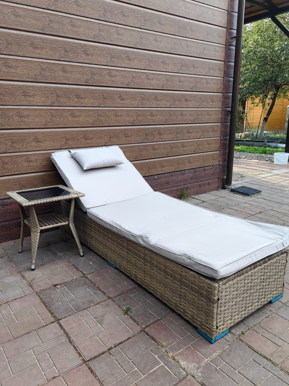 Шезлонг из искусственного ротанга Орландо цвет Greige