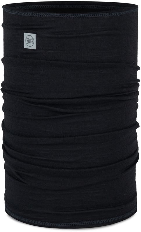 Шерстяной шарф-труба Buff Merino Lightweight Solid Black Фото 1