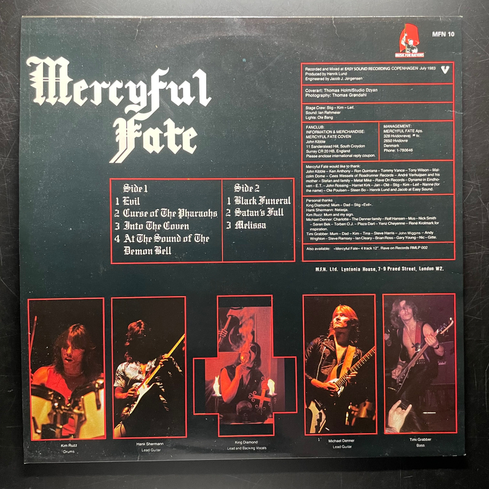 Mercyful Fate ‎– Melissa (Франция 1983г.)