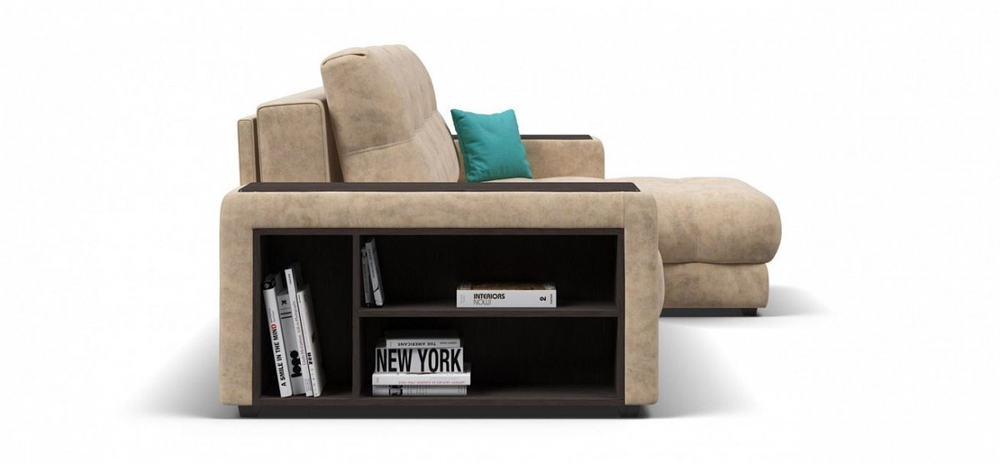 Угловой диван Босс ХЛ Велюр Роял шампань