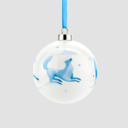 Набор из 3 елочных шаров Farforite «Мишки на севере» в подарочной коробке