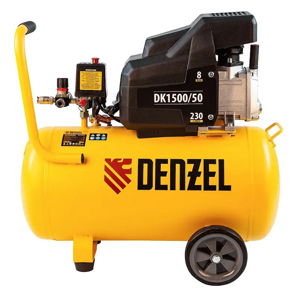 DENZEL X-PRO DK1500/50 компрессор воздушный 1.5 квт, 230 л/мин, 50 л 58064