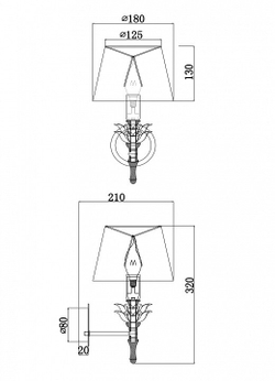 Бра Maytoni H003WL-01MG