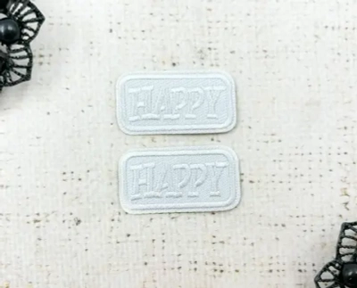 Термоаппликация, р. 2х3,8 см, белый