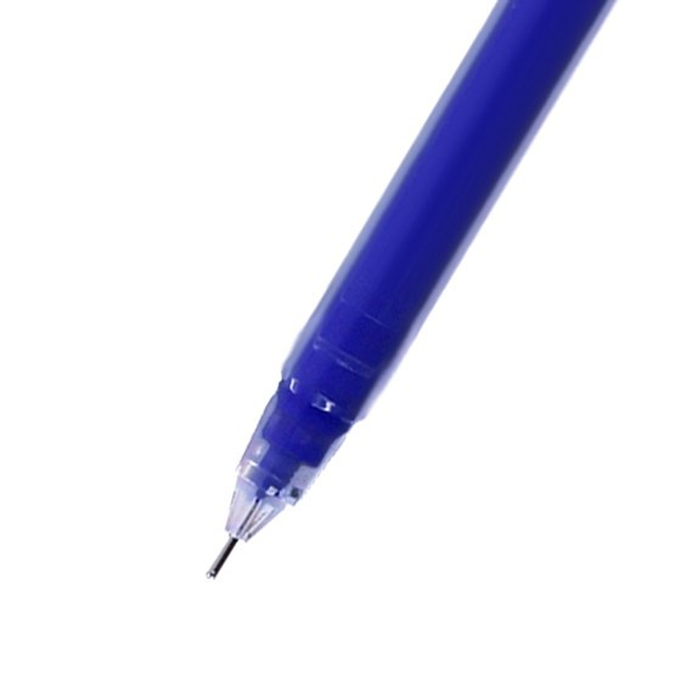 Ручка гелевая Alingar, "Round", 0,5 мм, синяя, игольчатый наконечник, круглый прозрачный пластиковй корпус, ПВХ упаковка