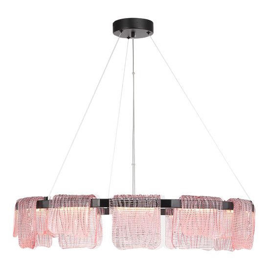 SL6021.403.66 Светильник подвесной ST-Luce черный/розовый LED 1*66W 3000K VOILE