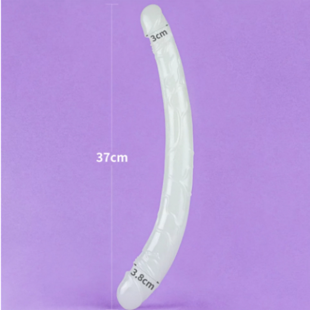 Двусторонний фаллоимитатор Lovetoy Lumino Play (37×3–3,8 см)