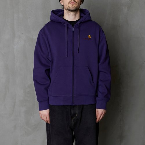 Толстовка мужская Carhartt WIP Hooded American Script Jacket артикул:I033063_aura - купить в магазине Дайс