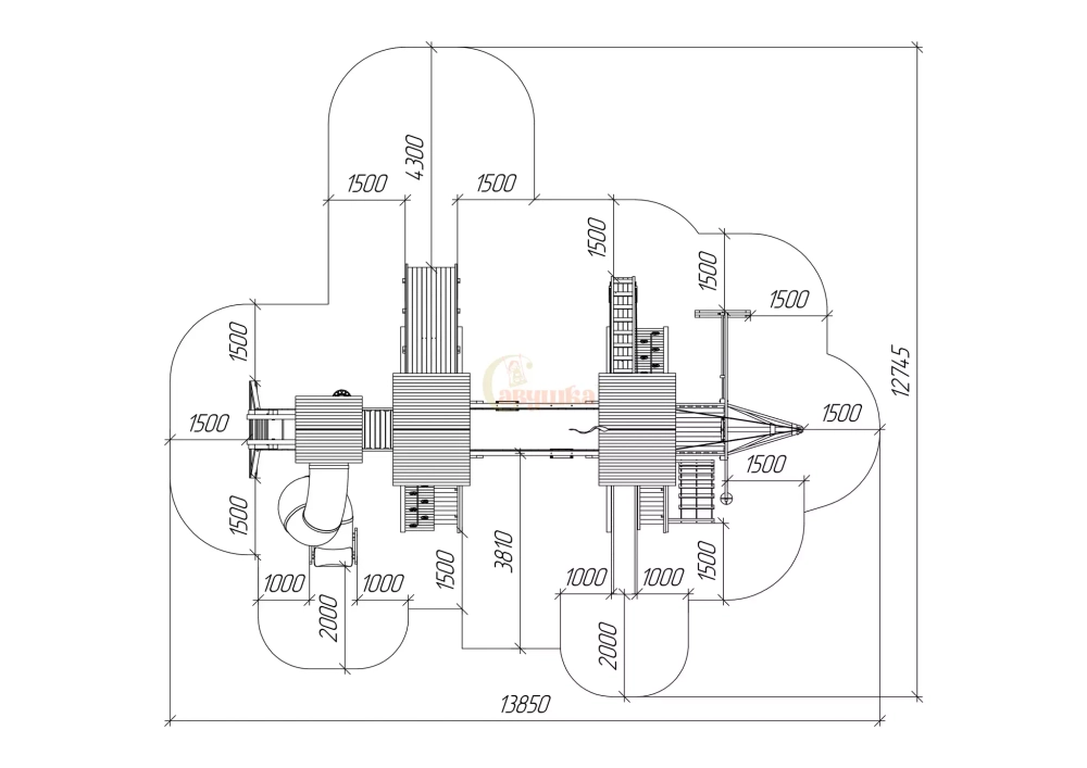 Детская площадка Савушка Люкс 1