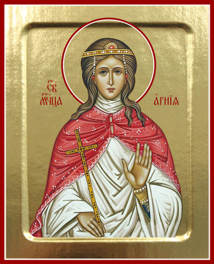 Икона Агнии, мученицы на дереве: 125 х 160 (Синопсисъ)