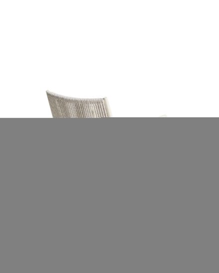 Уличный стул Argasi из алюминия цвета экрю и веревки