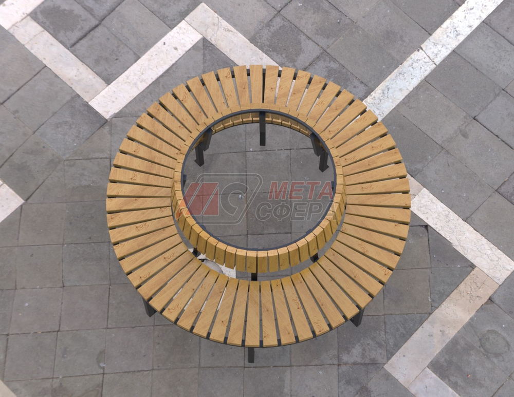 Скамейка Блок радиусная