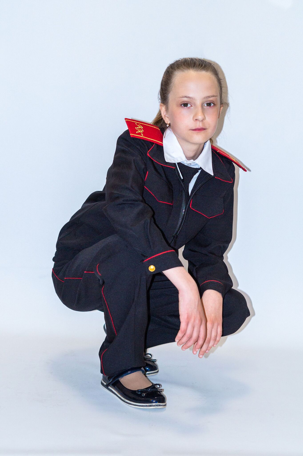 Брюки форменные казачьи / кадетские для девочки 146 152 размер