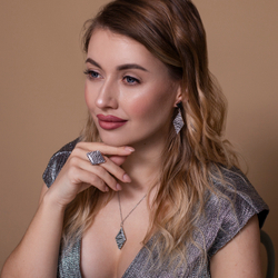 Комплект Украшений - Ромбы - Зебра