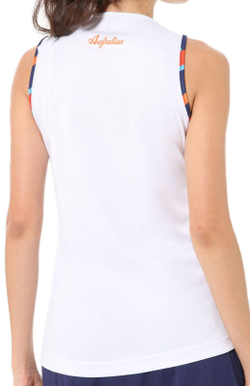 Женский топ теннисный Australian T-Shirt Ace With Printed Insert - blu cosmo