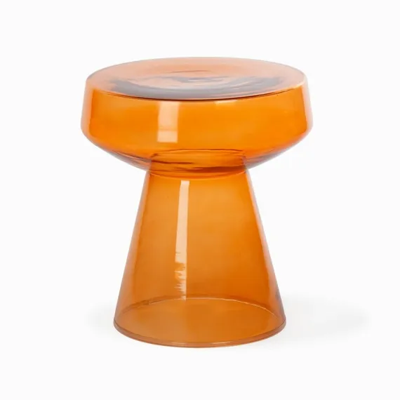 Кофейный столик Prosper Ø39х43 см, прозрачное оранжевое стекло
