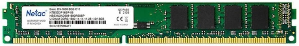 Оперативная память Netac Basic NTBSD3P16SP-08	 8 Гб