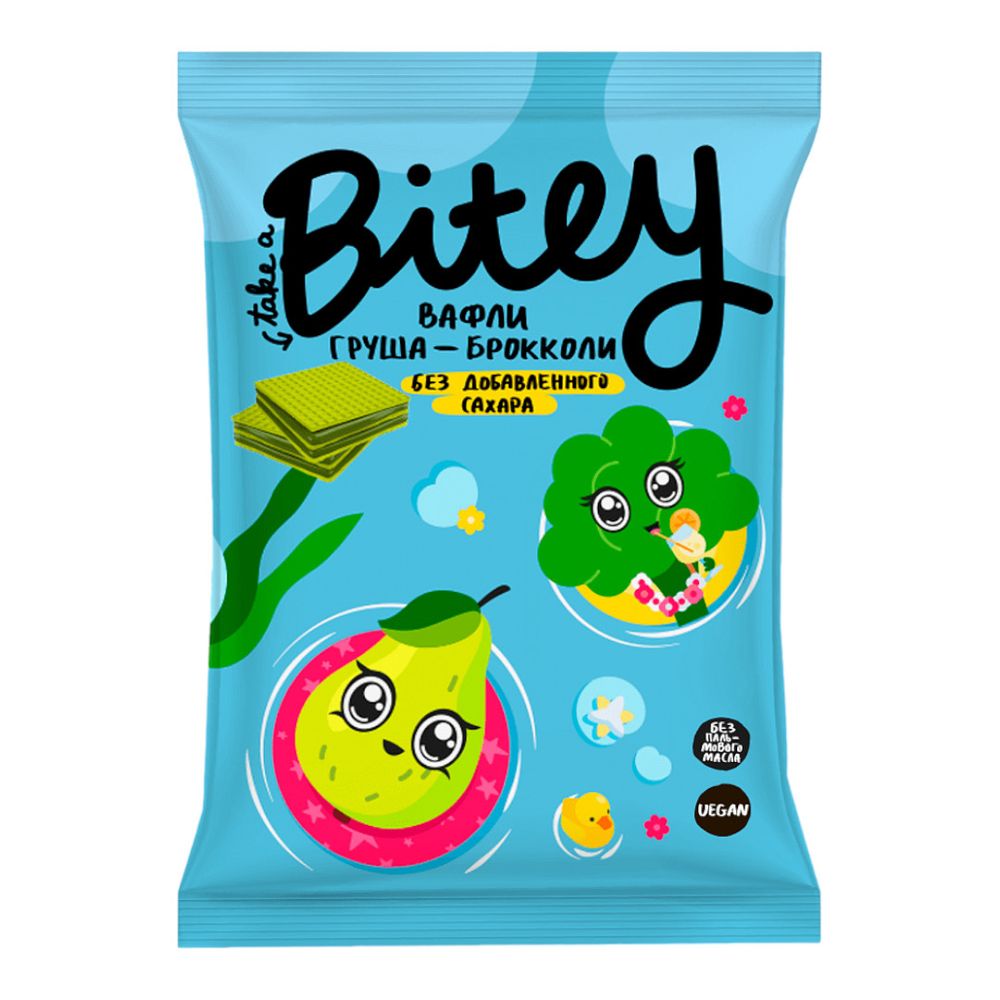 Вафли Bitey "Груша-Брокколи" 35 гр (Bite)