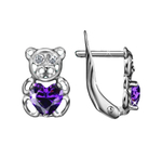 Серьги "Мишки" из серебра 925