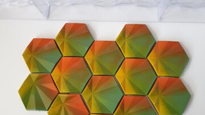 601 | Форма для шоколадных изделий "Медианты с гранями"