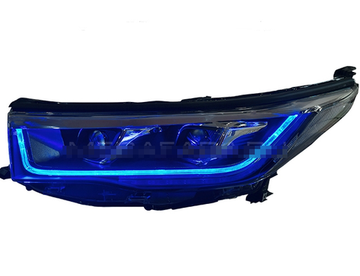 Передние фары Тойота Хайлендер 2014-2016 V5 type [Комплект Л+П; БИ LED линза; электрокорректор; яркие ходовые огни]