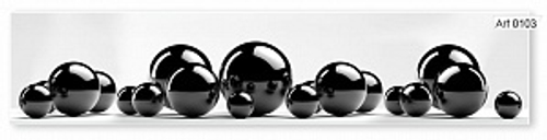 Фартук для кухни ПВХ Panda Черные шары 0103 2800х610 мм