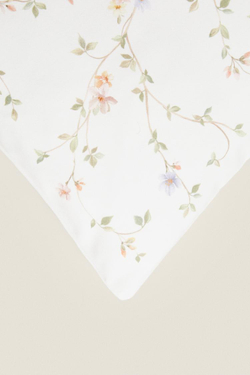 ZARA HOME ХЛОПКОВЫЙ ЧЕХОЛ ДЛЯ ДЕКОРАТИВНОЙ ПОДУШКИ С ПРИНТОМ, ЭКРЮ