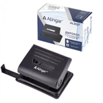 Дырокол Alingar 20л., пластиковый, с линейкой, черный