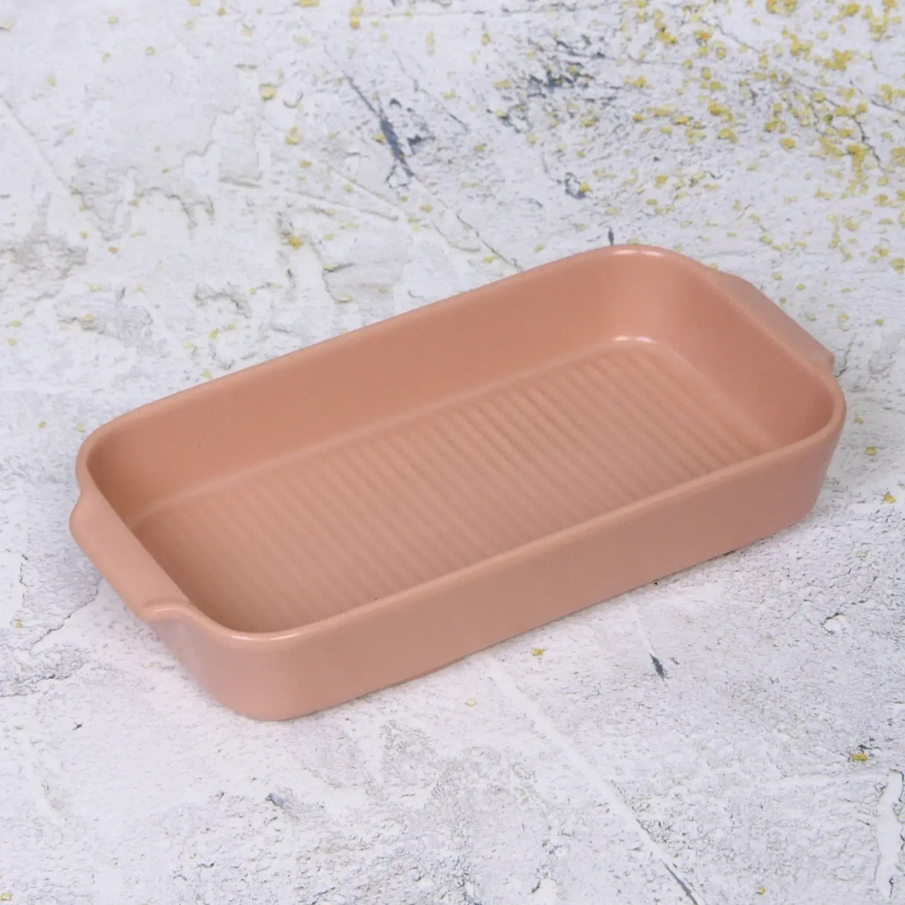 Форма керамическая для запекания «Акварель» 24.5*12.5*4,5см, розовая