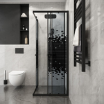 Душевое ограждение Niagara Eco NG-1008-14QBLACK (80х80х190) квадрат,раздвижное,черный,стекло мозаика,1 место