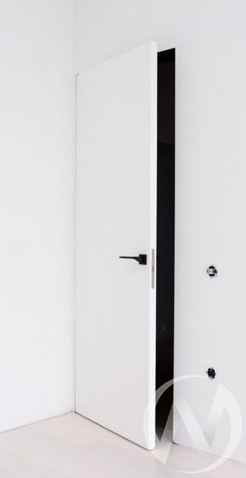 Дверь INVISIBLE (80; ГЛ; белый; 2 петли+защелка)(врезка Морелли)