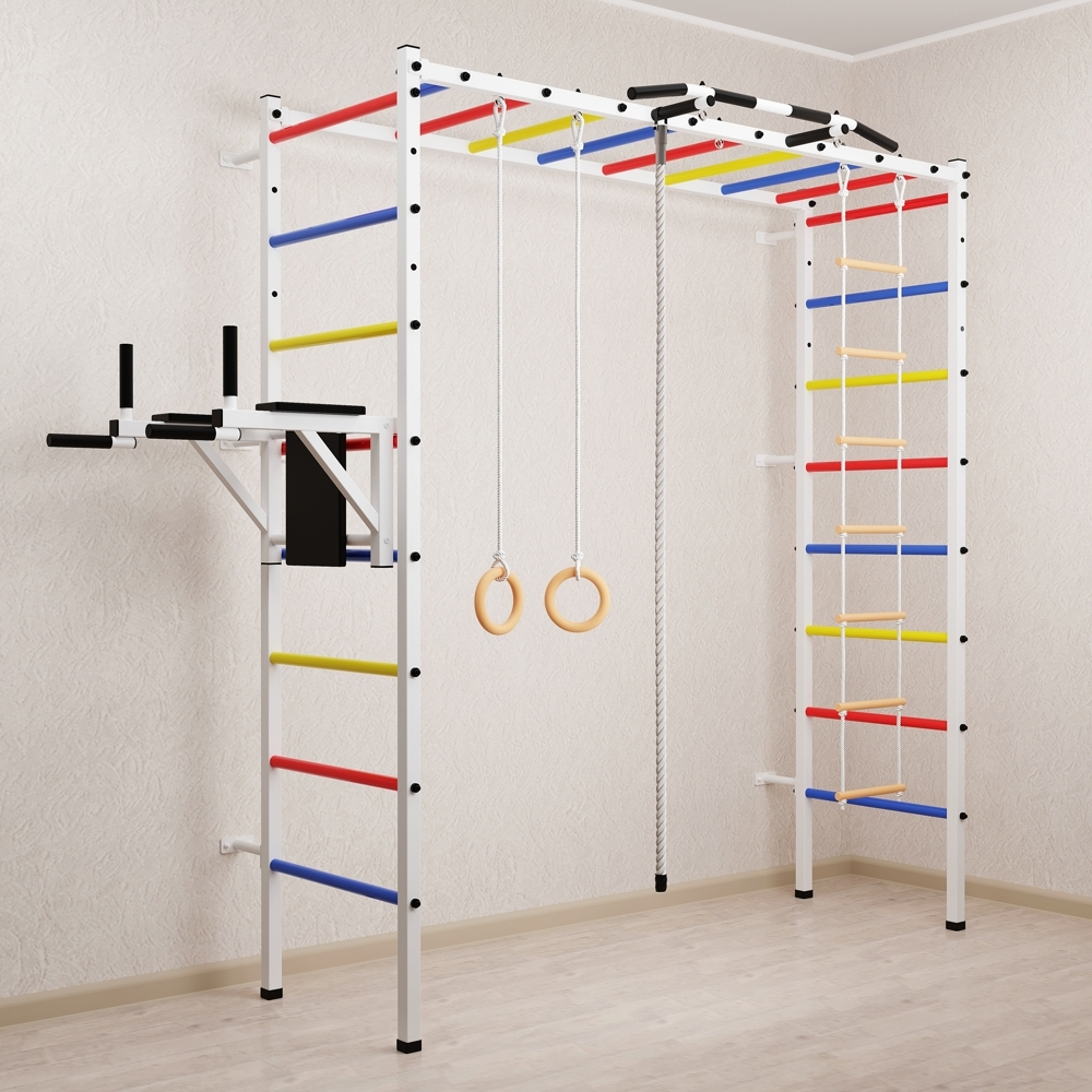 Спортивный комплекс Sv Sport П 403 (Турник/Брусья/Канат/Кольца/Лестница)