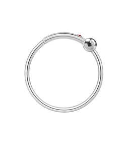 Кольцо из серебра со вставкой из выращенного рубина