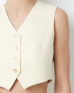 Жилет из шерсти белый шоколад